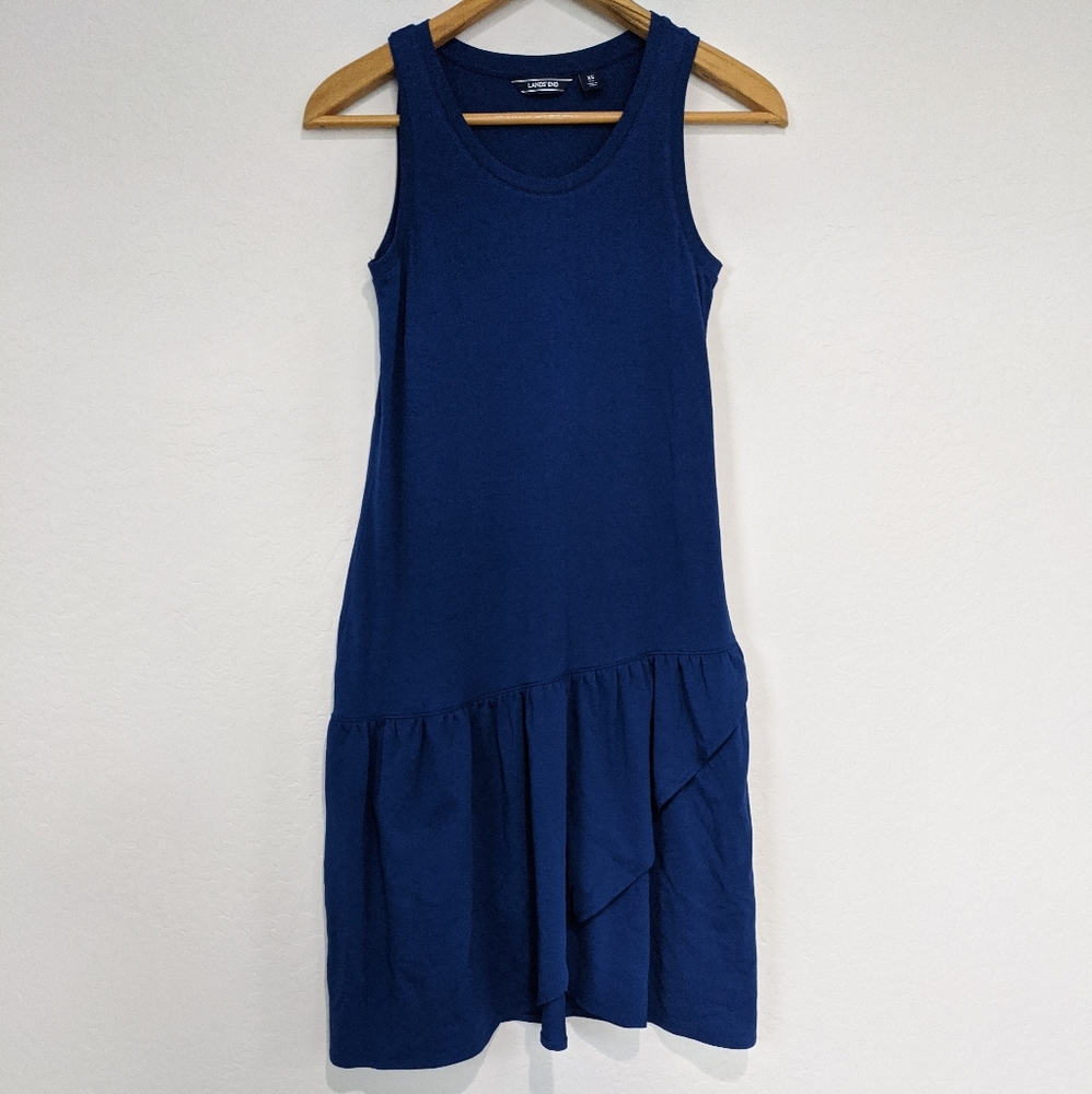Lands End Drop Waist Scoop Neck Tank Dress XS